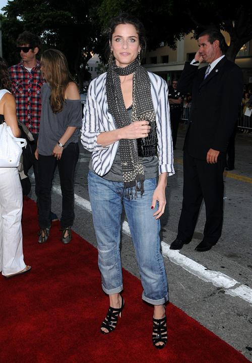 Amanda Peet at the Pineapple Express premiere in Westwood 