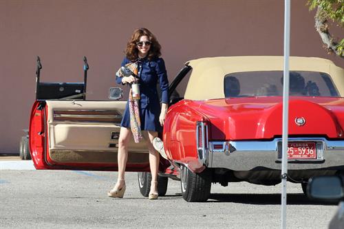 Amanda Seyfried on set of Lovelace in Los Angeles on January 5, 2012 