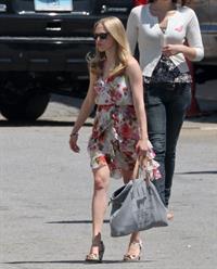 Amanda Seyfried on the set of The Wedding in Stamford on July 28, 2011