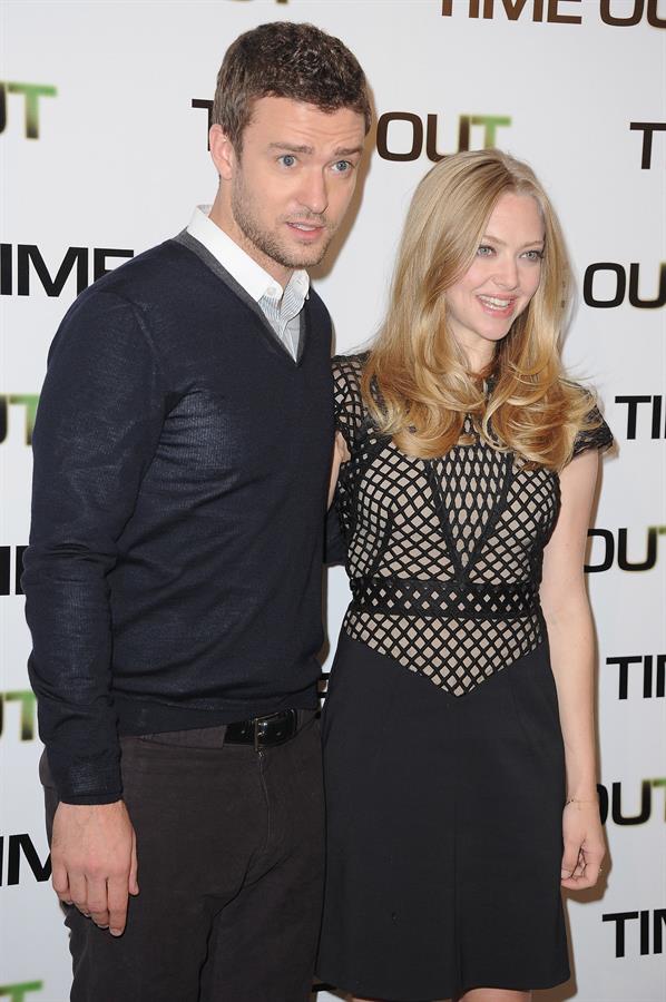 Amanda Seyfried Time Out photocall at Bristol Hotel in Paris on November 4, 2011 