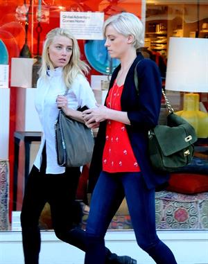 Amber Heard shopping at the Grove in Los Angeles on March 22, 2012
