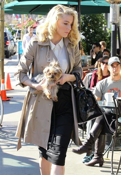 Amber Heard out in Beverly Hills on December 16, 2011