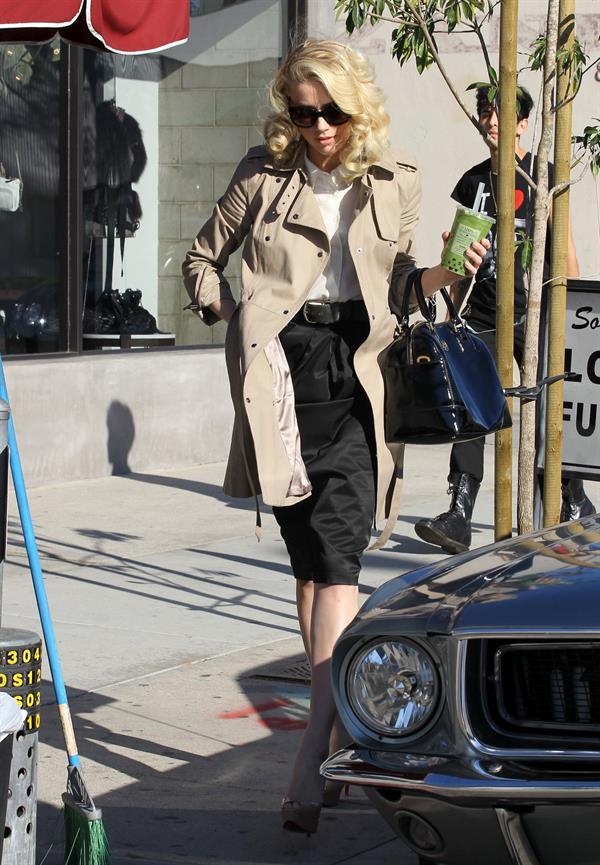 Amber Heard out in Beverly Hills on December 16, 2011