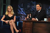 Amber Heard on Late Night with Jimmy Fallon at the Rockefeller Center on February 2, 2011