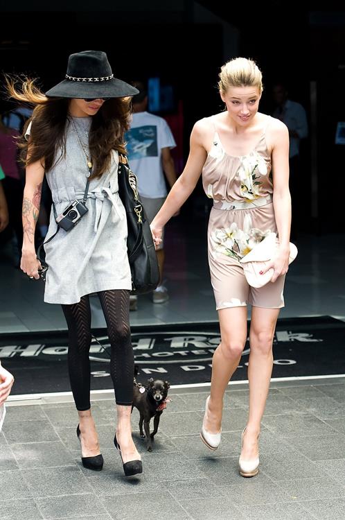 Amber Heard leaves the Omni Hotel in San Diego on July 24, 2010 