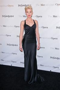 Amber Heard attending the Metropolitan Opera Gala premiere of Manon in New York on March 26, 2012 