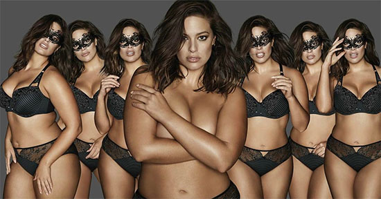 Ashley Graham in lingerie