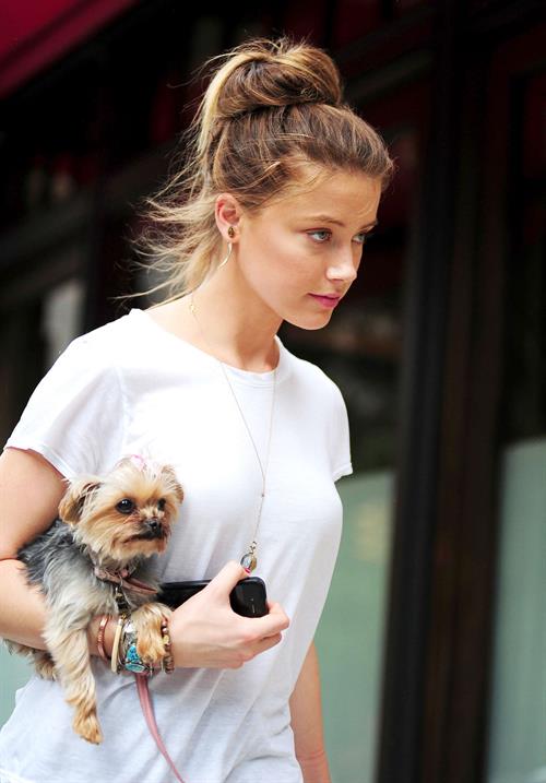 Amber Heard out and about in New York 10/28/12