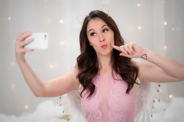 Meg Turney in her Valentine's Day outfit