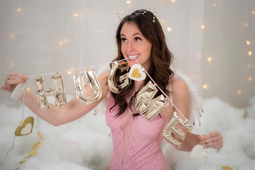 Meg Turney in her Valentine's Day outfit