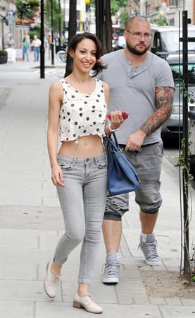 Amelle Berrabah walking in London on July 5, 2011