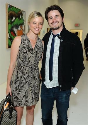 Amy Smart Neff Headwear 7th letter Sesame Street art exhibit on April 27, 2012