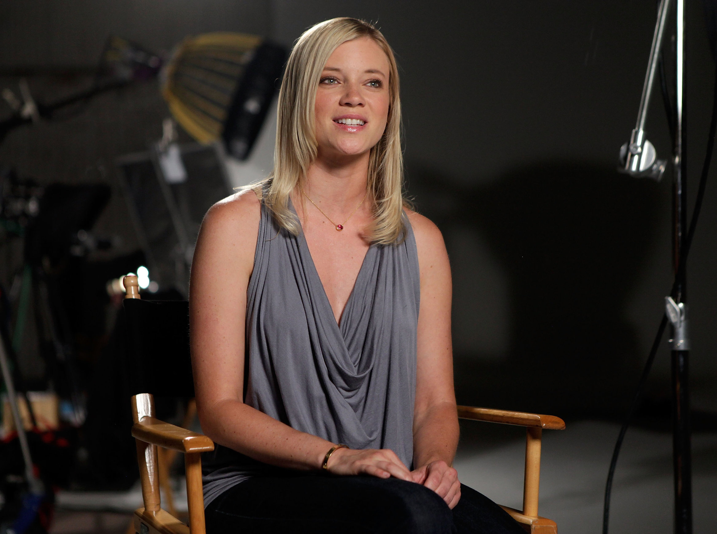 Amy Smart Voto Latino and Telemundos Mun2 shoot of United We Win Campaign on August 5, 2010