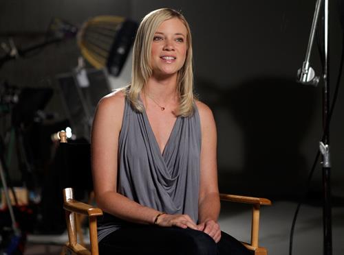 Amy Smart Voto Latino and Telemundos Mun2 shoot of United We Win Campaign on August 5, 2010