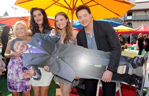 Angela Kinsey attending the Furry Vengeance premiere on April 18, 2010