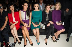 Angie Harmon Elie Saab fashion show at Paris Fashion Week  Sep. 30, 2013 