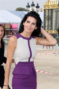 Angie Harmon Elie Saab fashion show at Paris Fashion Week  Sep. 30, 2013 