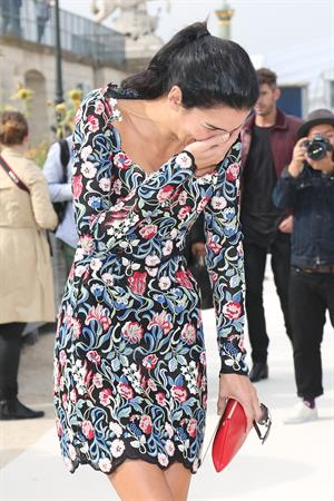Angie Harmon Valentino fashion show at Paris Fashion Week on Oct. 1, 2013 