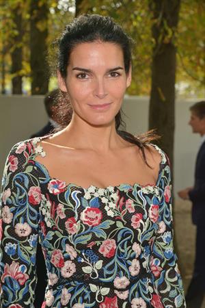 Angie Harmon Valentino fashion show at Paris Fashion Week on Oct. 1, 2013 