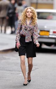 AnnaSophia Robb on the set of The Carrie Diaries in New York City on March 24, 2012