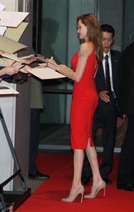 Angelina Jolie at the Moneyball premiere in Tokyo 9-11-2011 