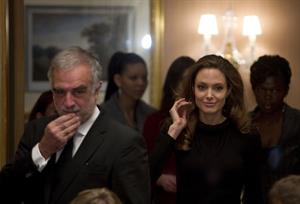 Angelina Jolie Press Workshop of the ICC in Berlin on February 13, 2012