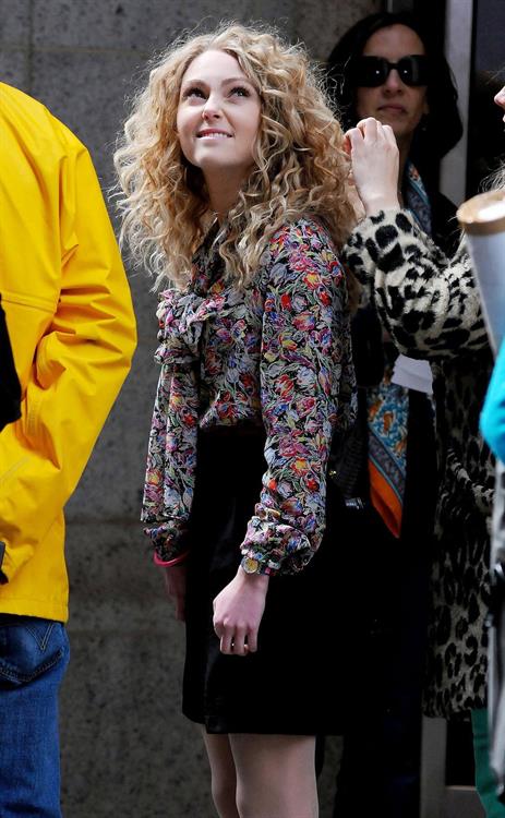 AnnaSophia Robb on the set of The Carrie Diaries in New York City on March 24, 2012