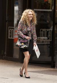AnnaSophia Robb on the set of The Carrie Diaries in New York City on March 24, 2012