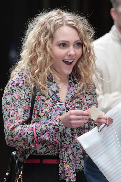 AnnaSophia Robb on the set of The Carrie Diaries in New York City on March 24, 2012