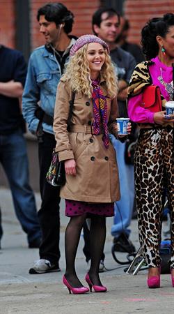 AnnaSophia Robb set of The Carrie Diaries in NYC 10/26/12 