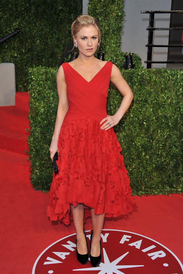 Anna Paquin attending the Vanity Fair Oscar Party in West Hollywood on February 27, 2011