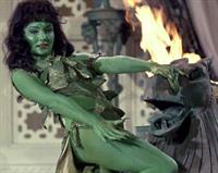 Susan Oliver in body paint