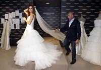 Ariadne Artiles presents Pronovias 2011 collection in Barcelona Spain on May 17, 2010
