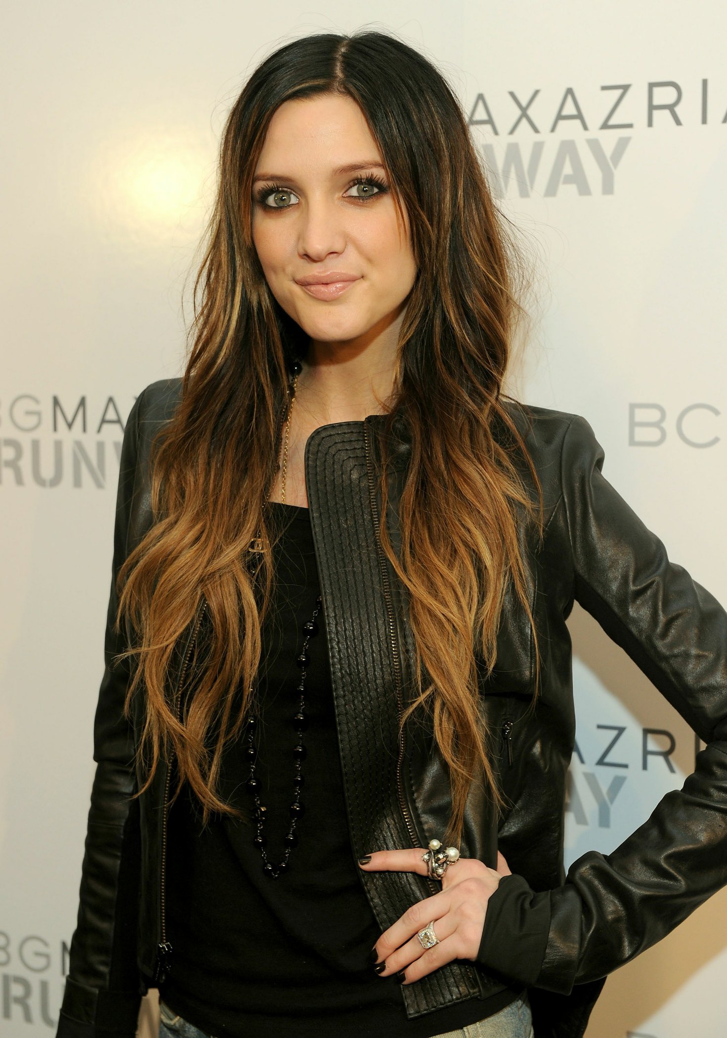 Ashlee Simpson at Max Azria Spring Collection on September 10, 2010