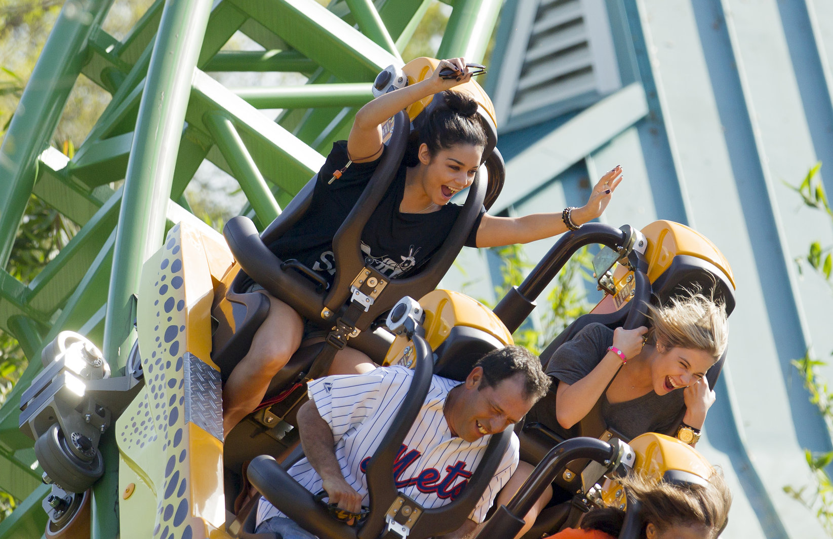 Ashley Benson and Vanessa Hudgens at Busch Gardens in Tampa Bay on March 3, 2012