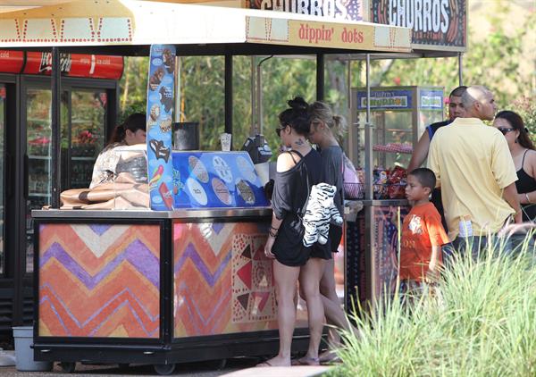 Ashley Benson and Vanessa Hudgens at Busch Gardens in Tampa Bay on March 3, 2012