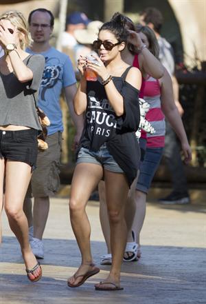 Ashley Benson and Vanessa Hudgens at Busch Gardens in Tampa Bay on March 3, 2012