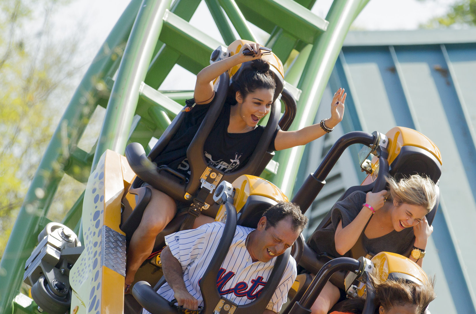 Ashley Benson and Vanessa Hudgens at Busch Gardens in Tampa Bay on March 3, 2012