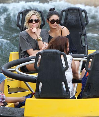 Ashley Benson and Vanessa Hudgens at Busch Gardens in Tampa Bay on March 3, 2012