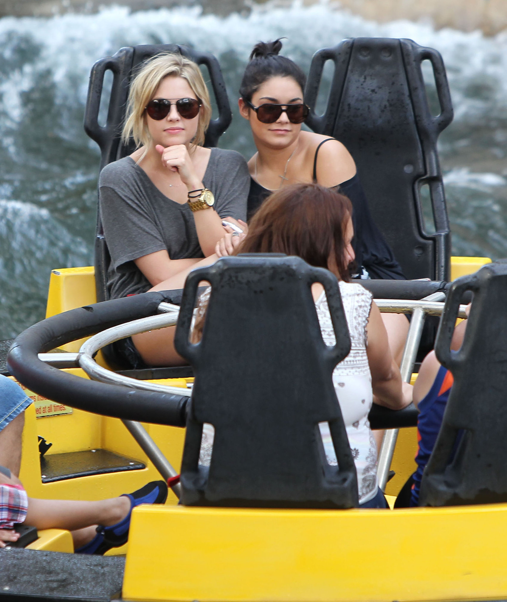 Ashley Benson and Vanessa Hudgens at Busch Gardens in Tampa Bay on March 3, 2012