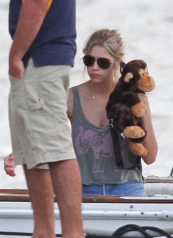 Ashley Benson bikini on a boat in Florida March 11, 2012 