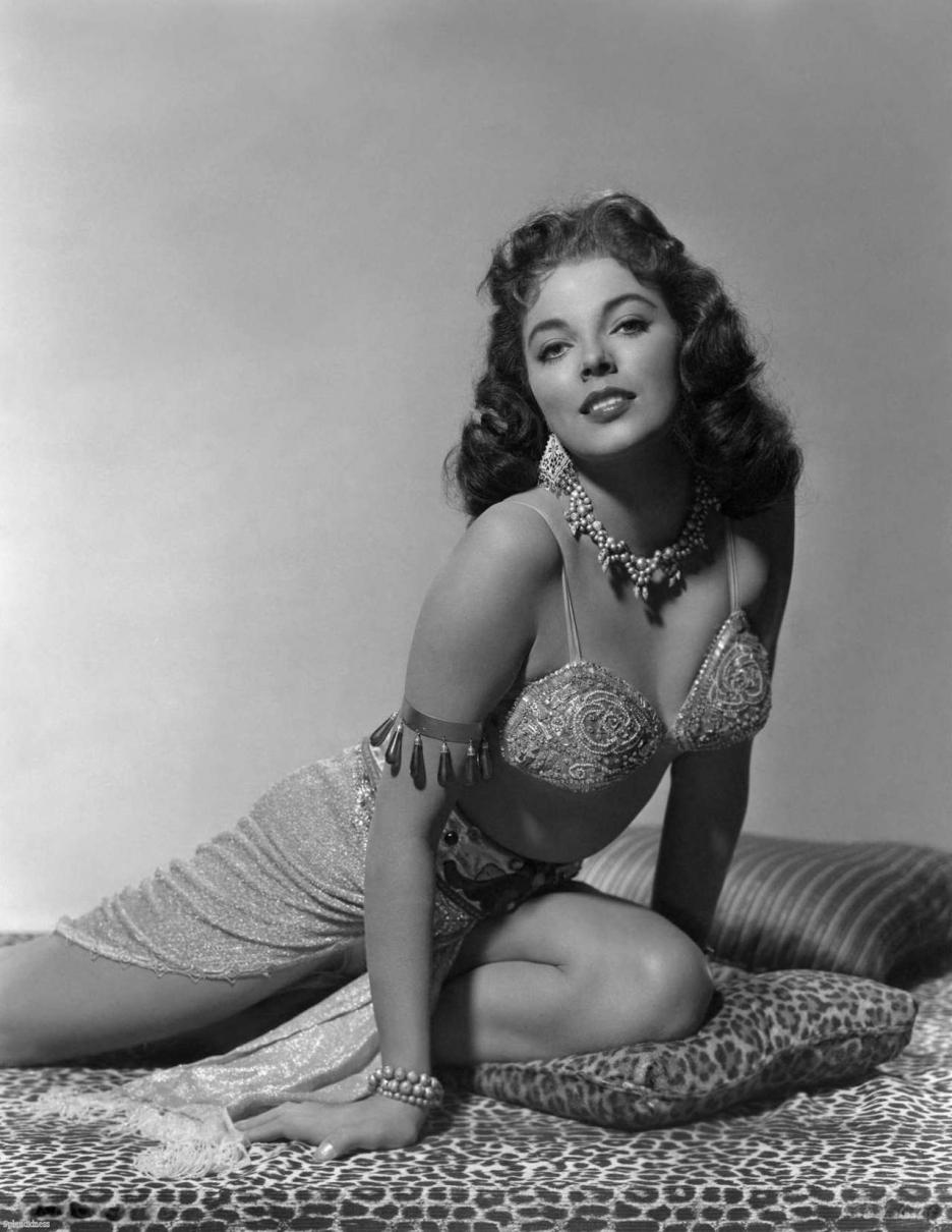 Joan Collins in a bikini in lingerie