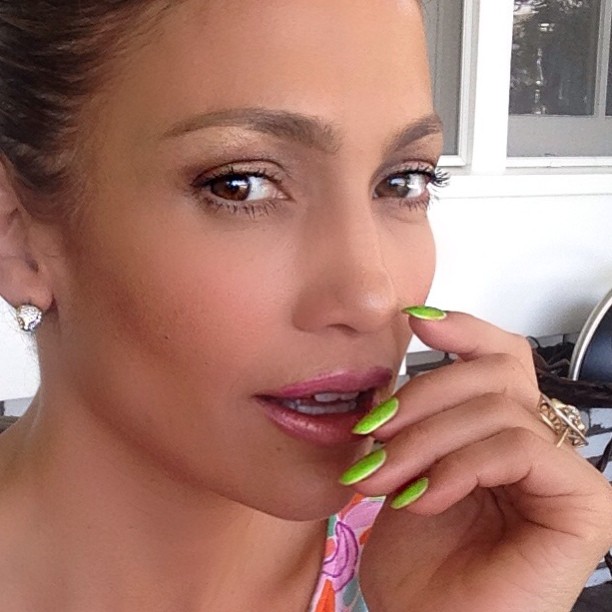 Jennifer Lopez taking a selfie