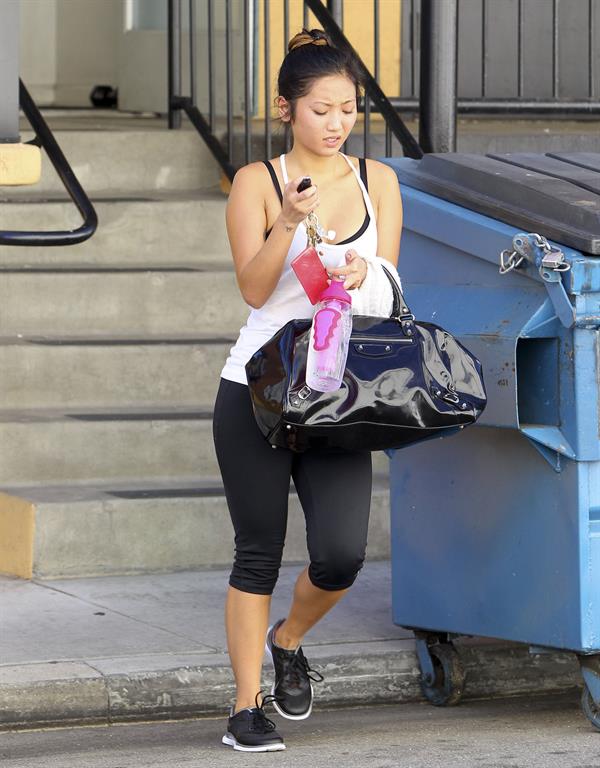 Brenda Song leaving a gym in LA 10/17/12 