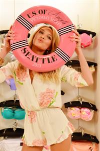 Candice Swanepoel Victoria's Secret U.S. Of Angels Swim Summer Tour Stops In Bellevue, Washington on July 10, 2013 