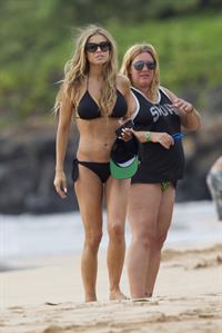 Carmen Electra – beach shoot candids in Hawaii 10/3/13  