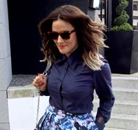 Caroline Flack leaving hotel Liverpool on July 20, 2012
