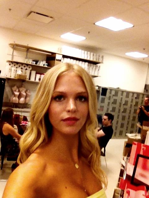 Erin Heatherton taking a selfie