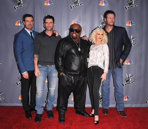 Christina Aguilera At the premiere of the Leve Shows at The Voice Season 5 on November 7, 2013