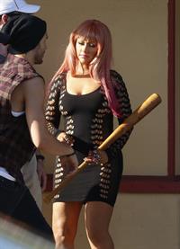 Christina Aguilera - filming a music video in Los Angeles August 24, 2012